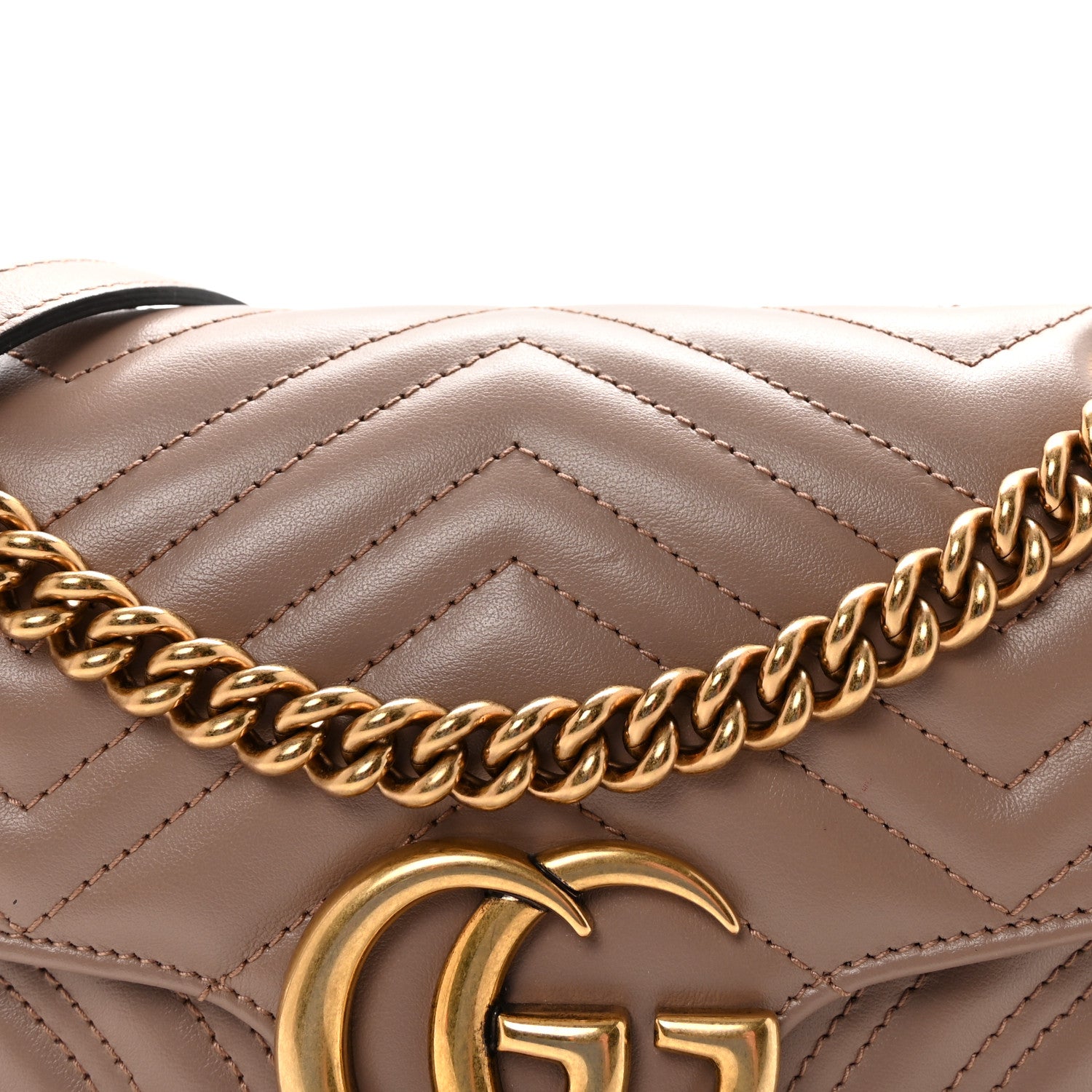 Gucci Calfskin Matelasse Small GG Marmont Shoulder Bag Porcelain Rose 7 of 9