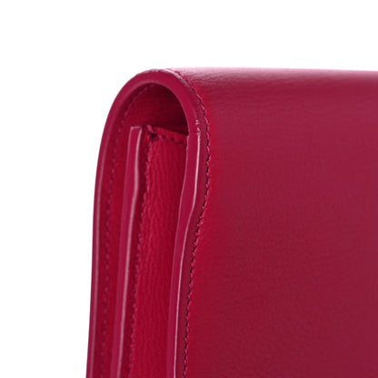 Saint Laurent Calfskin Monogram Large Belle De Jour Clutch Lipstick Fuchsia 10 of 13