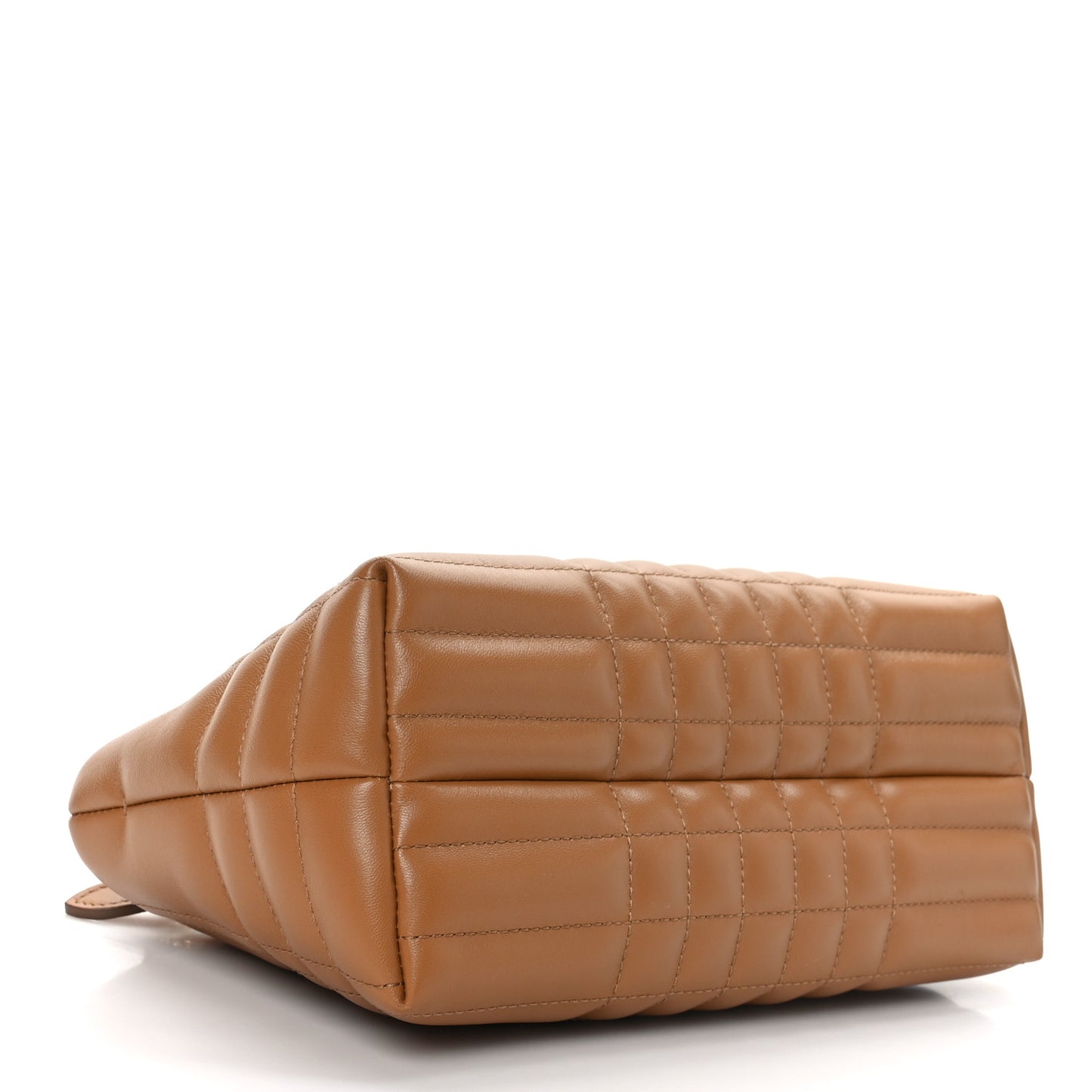 Lambskin Quilted Small Soft Lola Bag Maple Brown