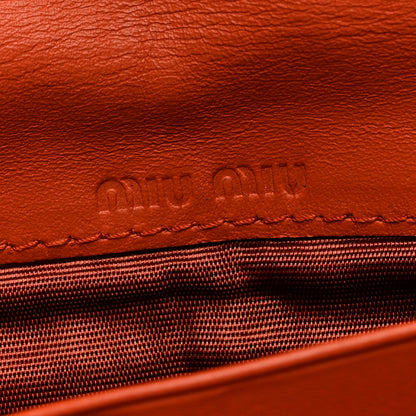 Miu Miu Ostrich Madras Flap Wallet Orange 6 of 6