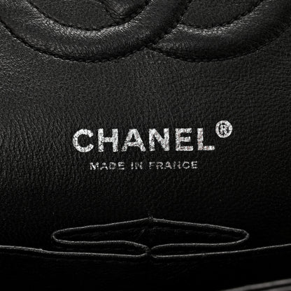 Chanel Tweed Quilted Medium Double Flap Black Ecru White 6 of 10