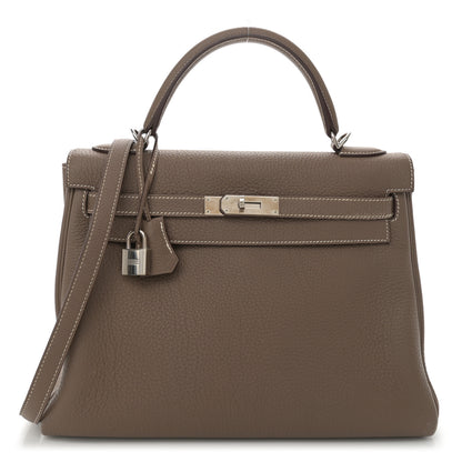 Hermes Togo Kelly Retourne 32 Etoupe 1 of 13