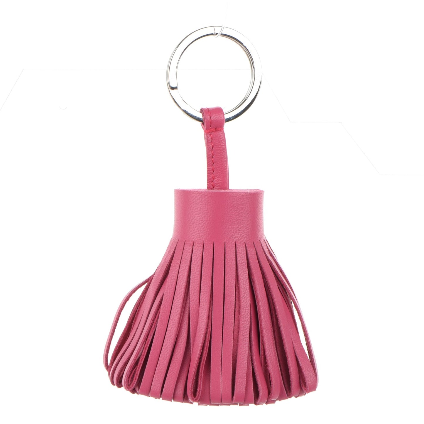 Lambskin Carmen Tassel Key Holder Rose Shocking
