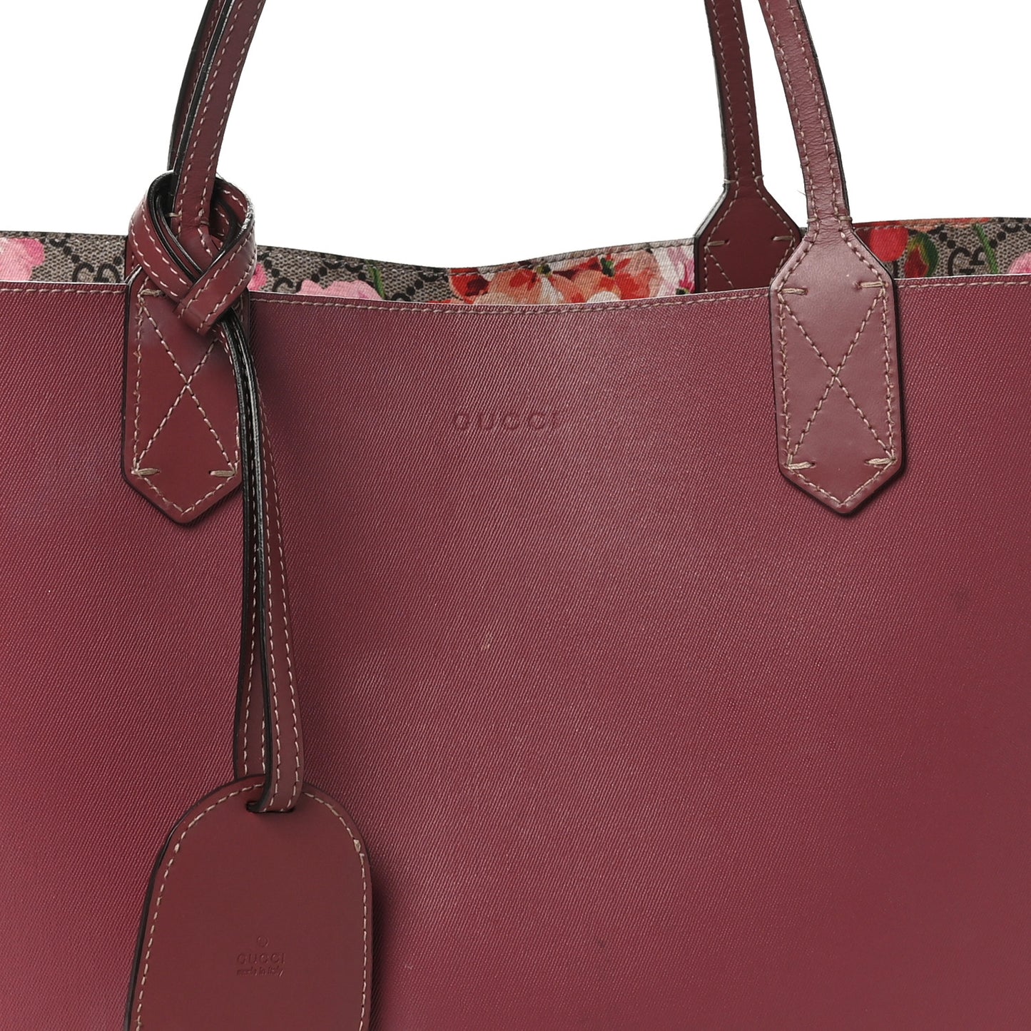 GG Supreme Monogram Blooms Medium Reversible Tote Beige Multicolor Dry Rose