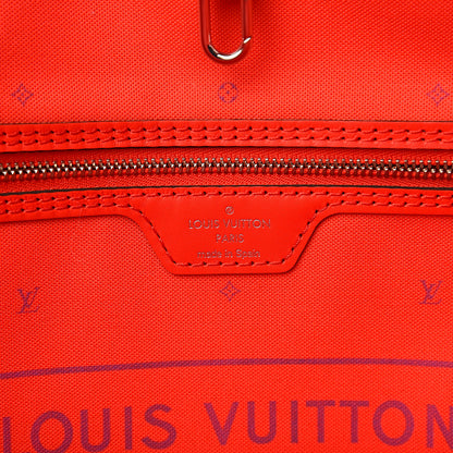 Louis Vuitton Monogram Escale Neverfull MM Rouge 5 of 10