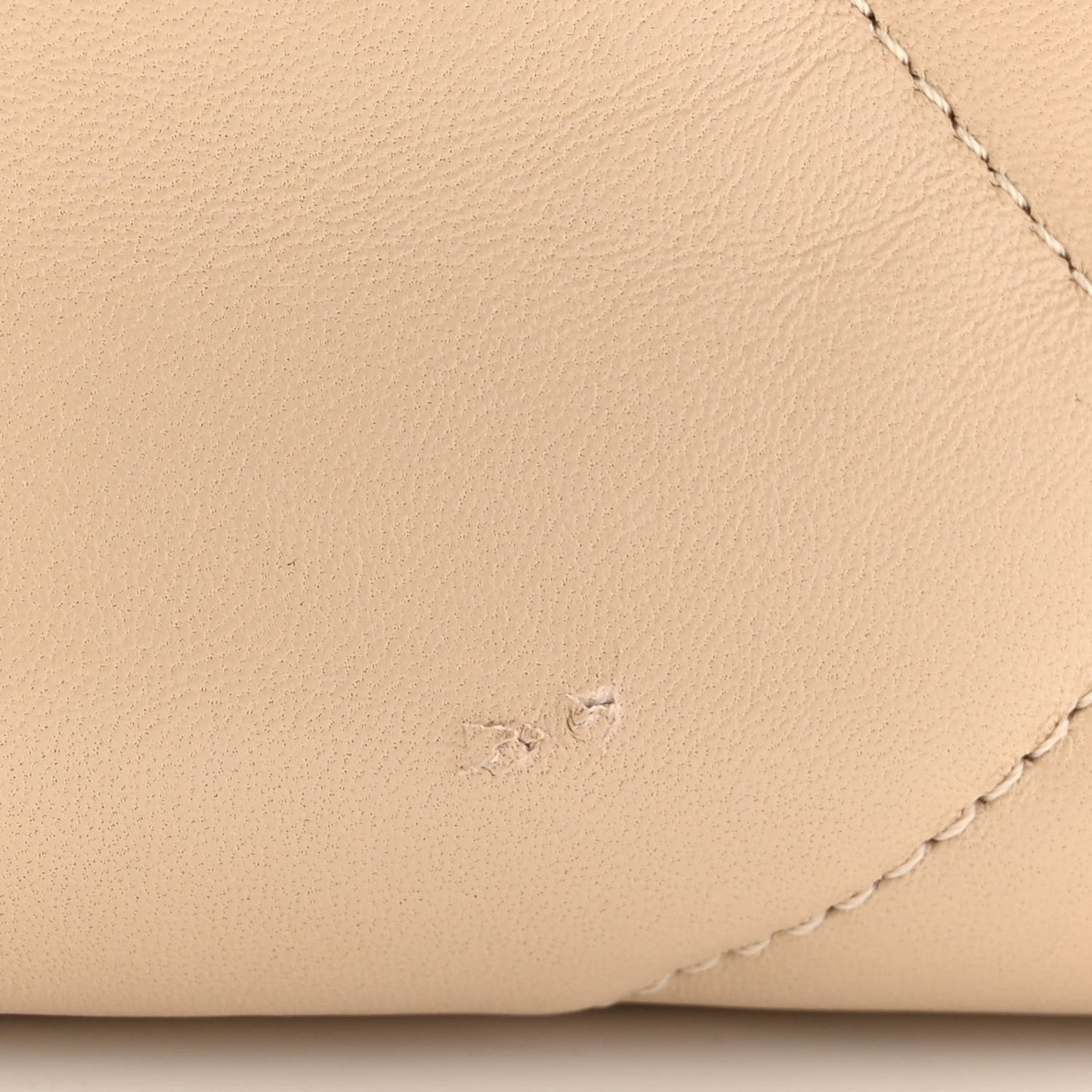 Goatskin Quilted Medium Chanel 19 Flap Beige