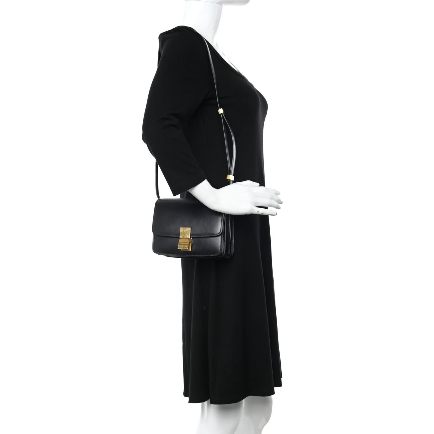 Box Calfskin Small Classic Box Flap Bag Black