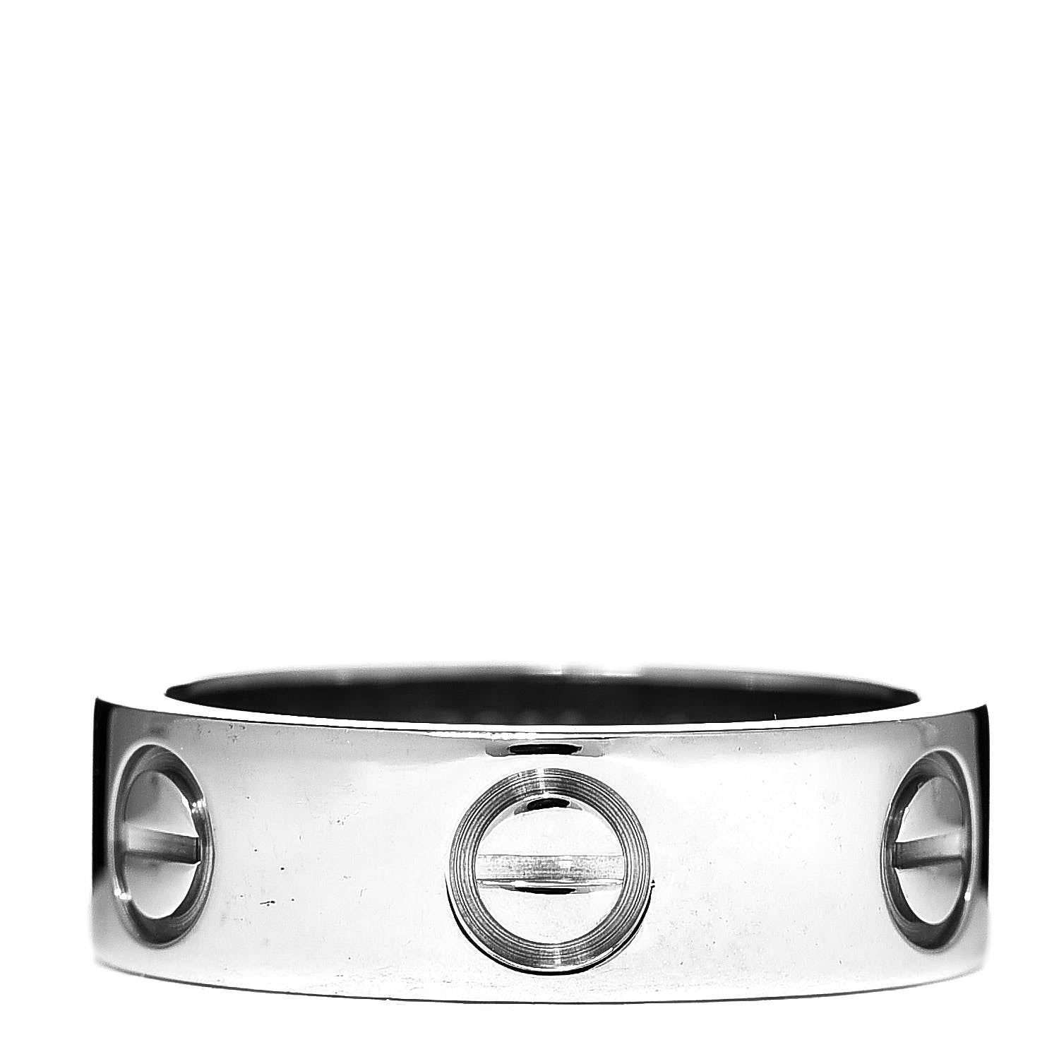 Cartier 18K White Gold 5.5mm LOVE Ring 48 4.5 1 of 5
