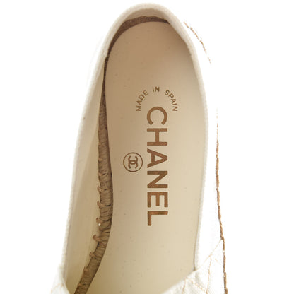 Chanel Fabric Biarritz CC Espadrilles 36 White Gold 5 of 8