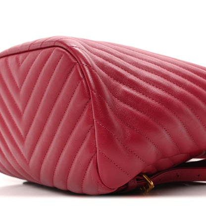 Chanel Lambskin Chevron Quilted Small Urban Spirit Backpack Dark Pink 10 of 10