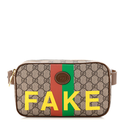 Gucci GG Supreme Monogram Azalea Calfskin Fake/Not Small Retro Interlocking G Belt Bag 80 32 Beige Ebony Brown Sugar 1 of 12