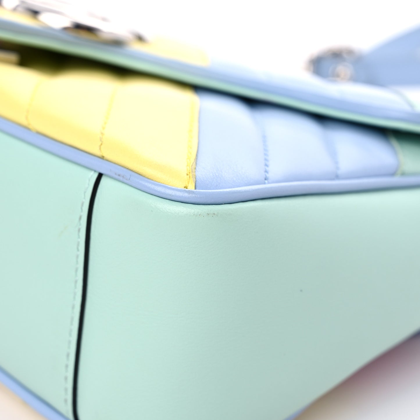 Calfskin Matelasse Diagonal Small GG Marmont Shoulder Bag Multicolor Pastel