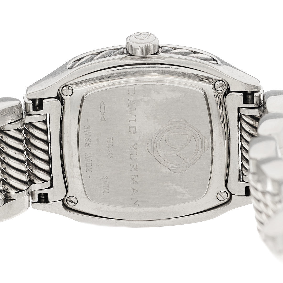 David Yurman Stainless Steel Diamond Mother of Pearl 25mm Thoroughbred Quartz Watch 4 of 4