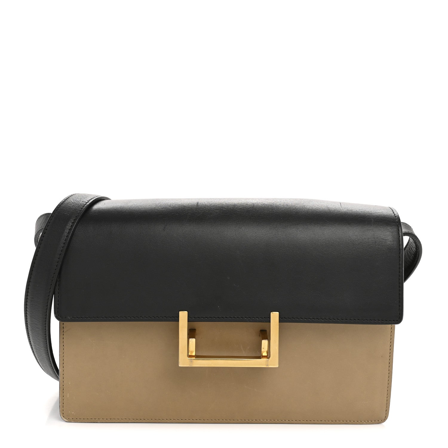 Saint Laurent Calfskin Medium Classic Lulu Bag Beige Black 1 of 16