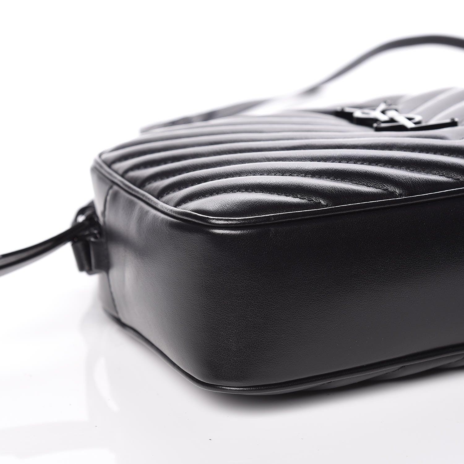 Saint Laurent Calfskin Matelasse Monogram Lou Camera Bag Black 8 of 9