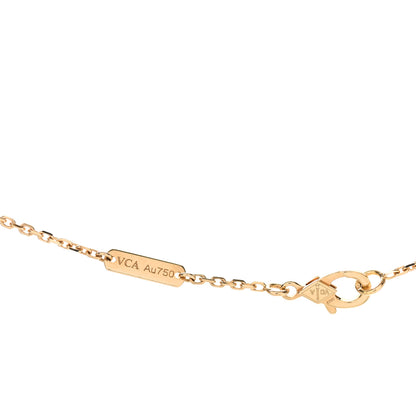 Van Cleef & Arpels 18K Yellow Gold Black Onyx Vintage Alhambra Pendant Necklace 4 of 4