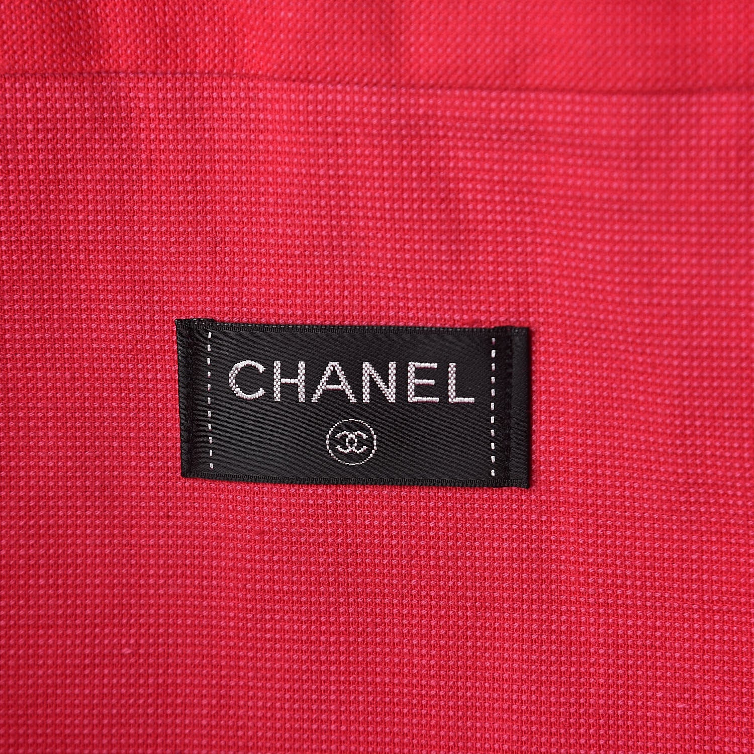 Chanel Terry Cotton CC Beach Tote Towel Pink Red 6 of 10
