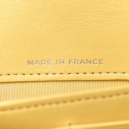 Chanel Lambskin Quilted Large Boy Flap Wallet Yellow 6 of 9