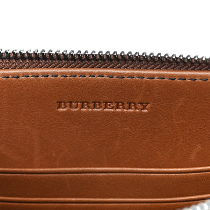 Burberry Mega Check Peyton Crossbody Clutch Bag Saddle Brown 6 of 12