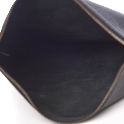 Gucci Pebbled Calfskin Medium Logo Portfolio Clutch Black 5 of 9