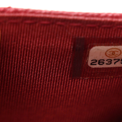 Chanel Caviar Quilted Boy Flap Card Holder Wallet Red 8 of 9