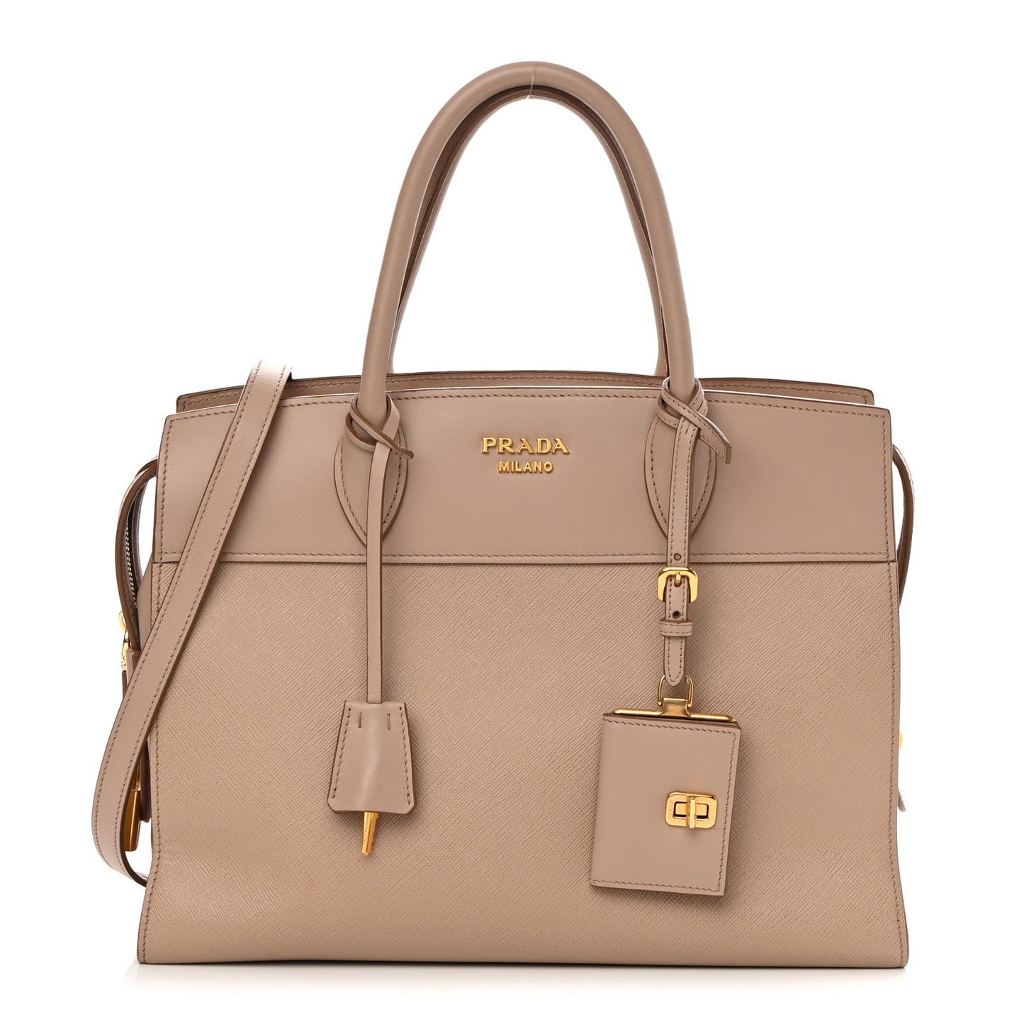 Saffiano City Calfskin Medium Esplanade Cammeo