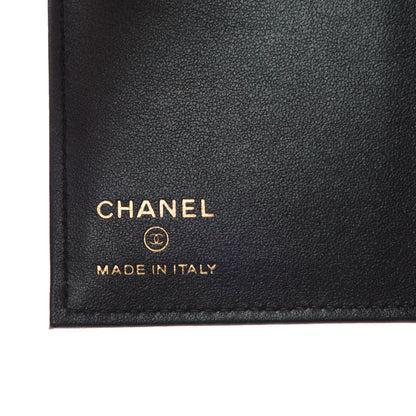 Chanel Iridescent Caviar Quilted Passport Holder Black 6 of 8