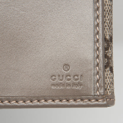 Gucci GG Supreme Monogram Icon Bar Continental Flap Wallet Beige Ebony Grigio 7 of 8