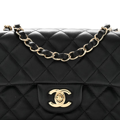 Chanel Lambskin Quilted Mini Rectangular Flap Black 8 of 11