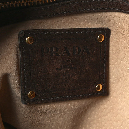 Prada Scamosciato Suede Hobo Brown 6 of 12