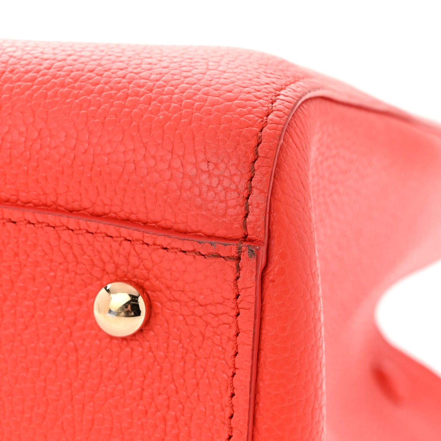 Grained Calfskin Small Neo Executive Shopper Tote Red