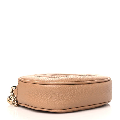 Gucci Pebbled Calfskin Mini Soho Chain Bag Camelia 4 of 9