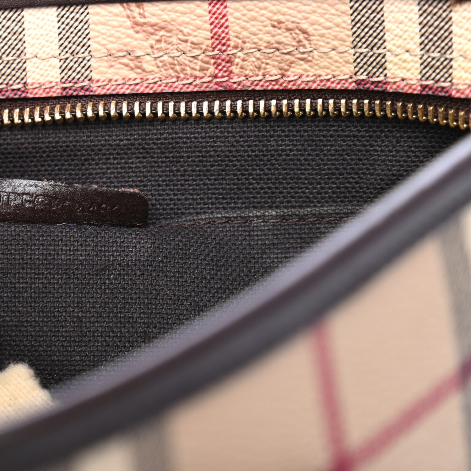 Burberry Haymarket Check Medium Regent Tote Chocolate 6 of 7