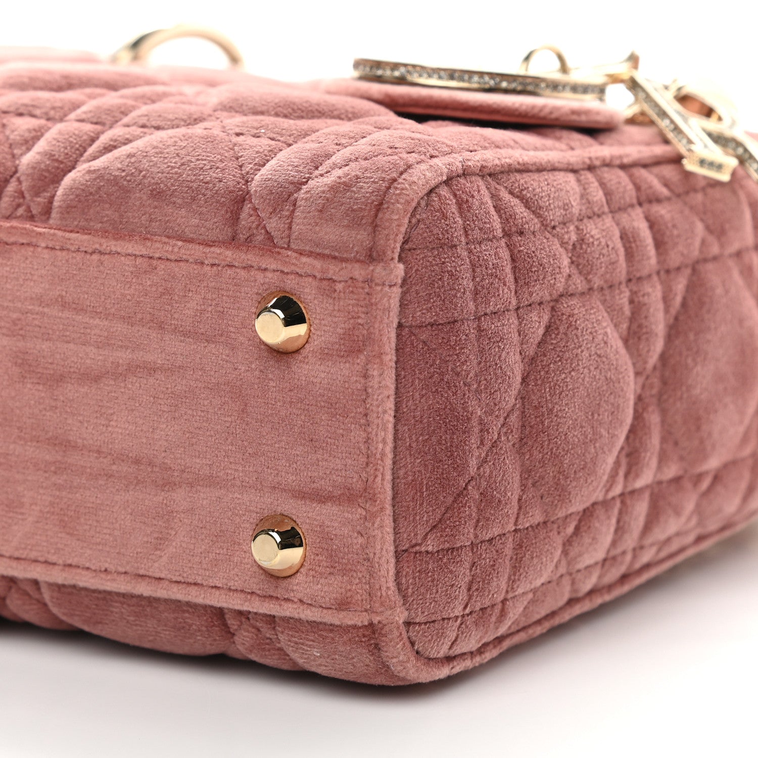 Christian Dior Velvet Mini Lady Dior Pink 9 of 9