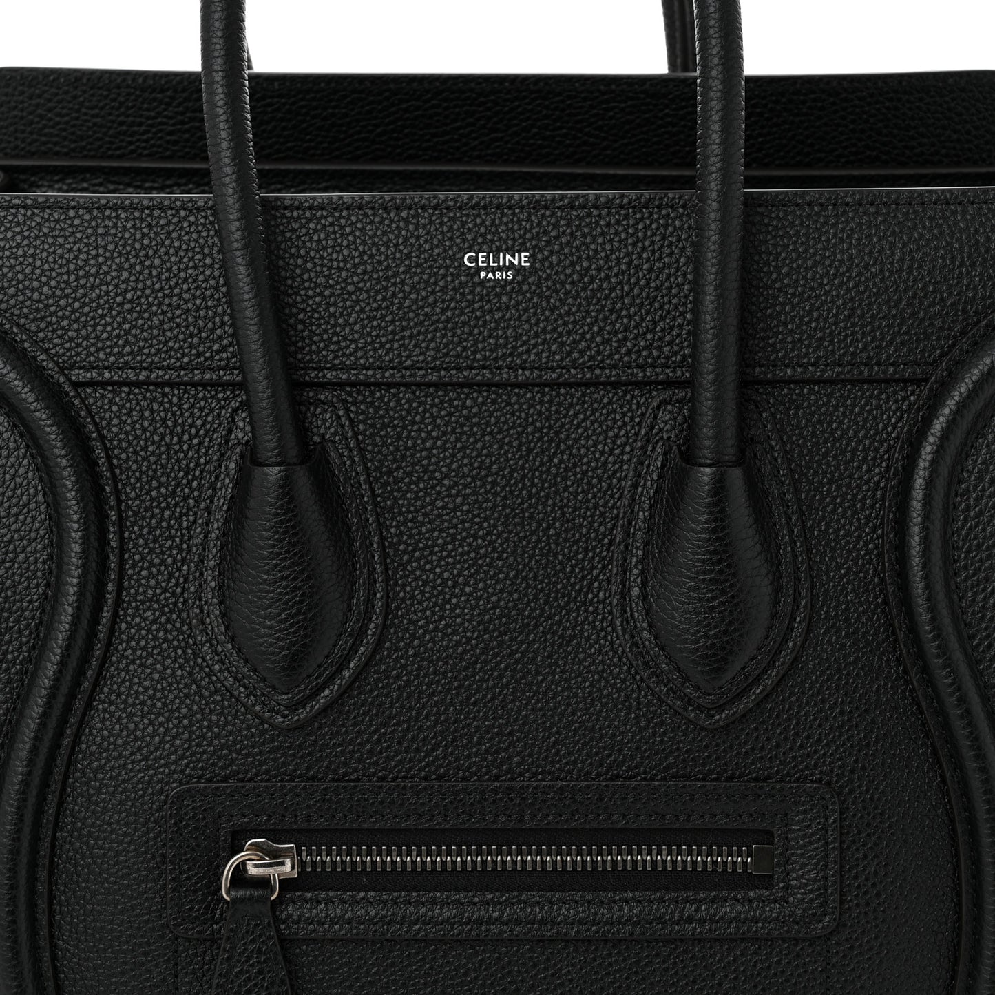 Drummed Calfskin Micro Luggage Black