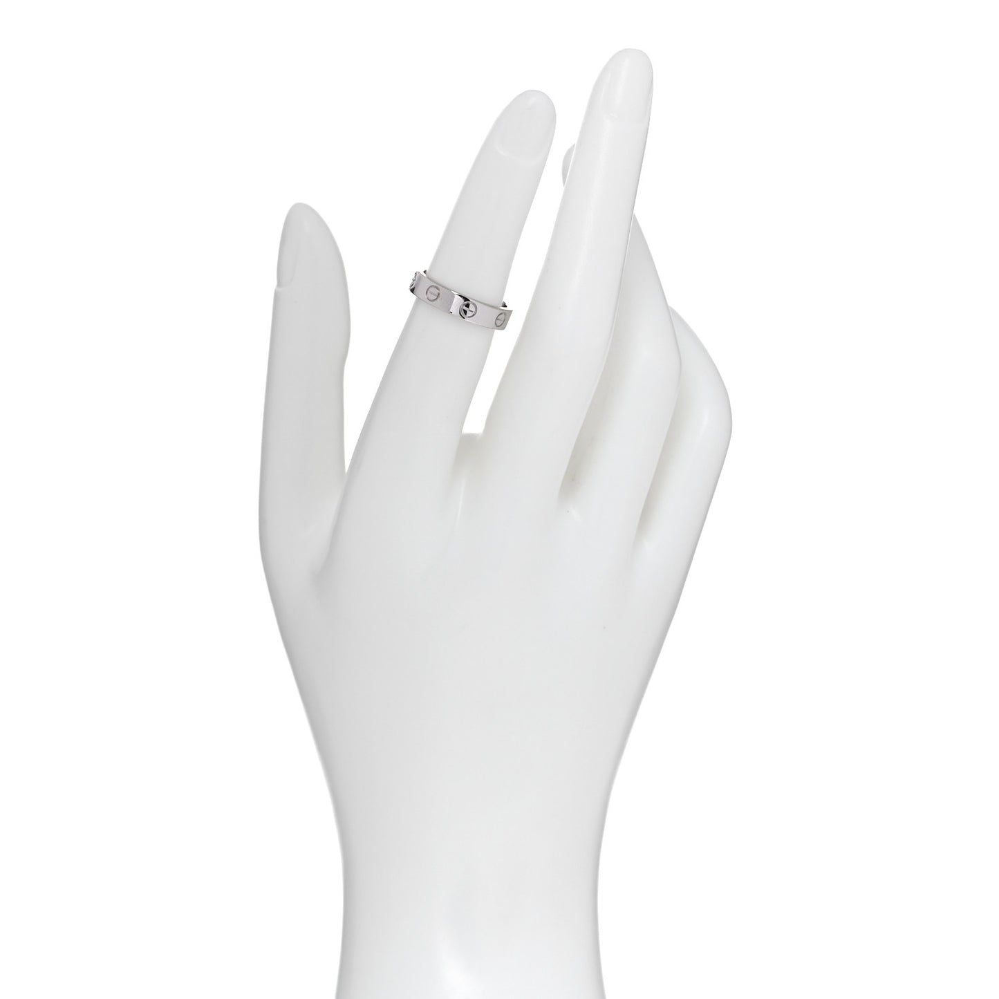 18K White Gold Diamond 4mm LOVE Wedding Band Ring 50 5.25
