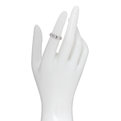 Cartier 18K White Gold Diamond 4mm LOVE Wedding Band Ring 50 5.25 2 of 4