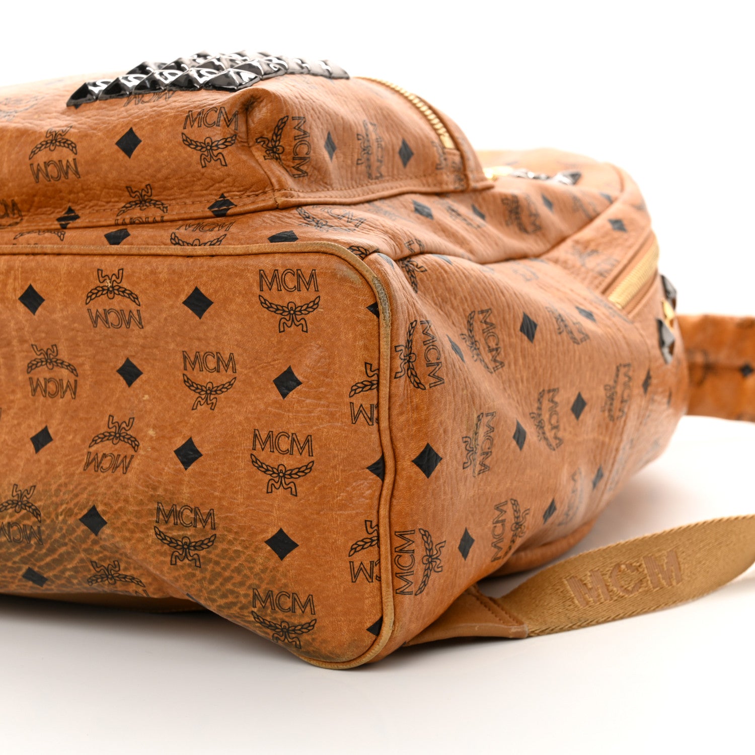 MCM Visetos Studded Large Stark M Backpack Cognac 9 of 12