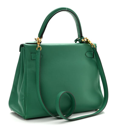 Hermes Evercolor Kelly Retourne 28 Vert Vertigo 3 of 15