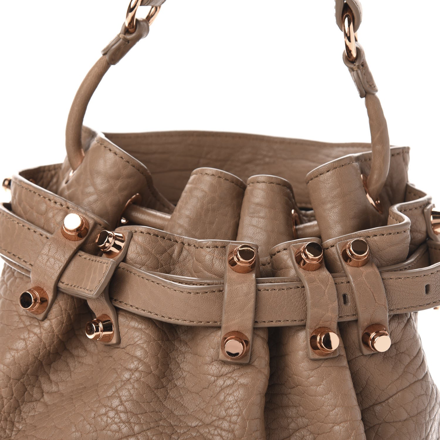 Alexander Wang Pebbled Lambskin Diego Bucket Bag Latte 12 of 12
