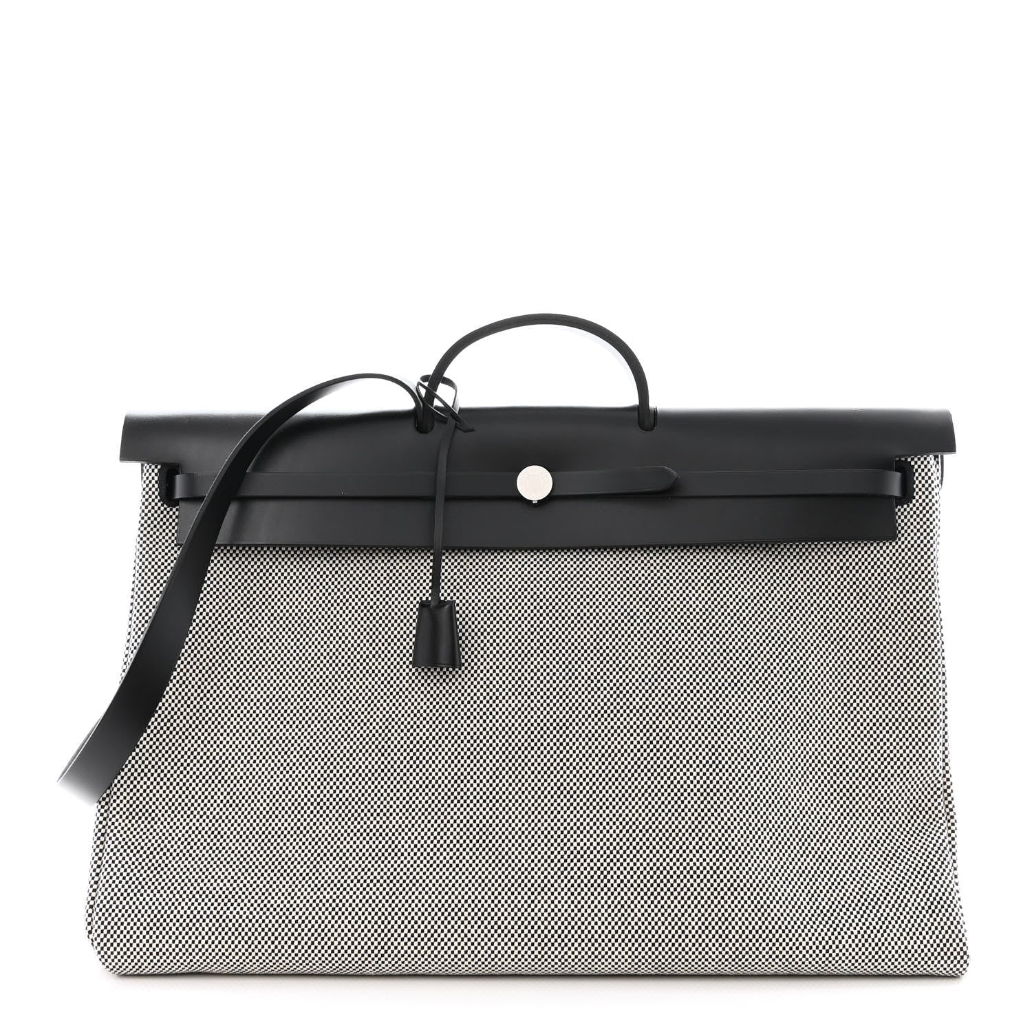 Hermes Criss Viking Vache Hunter Herbag Cabin Zip Retourne 50 Ecru Black 3 of 12