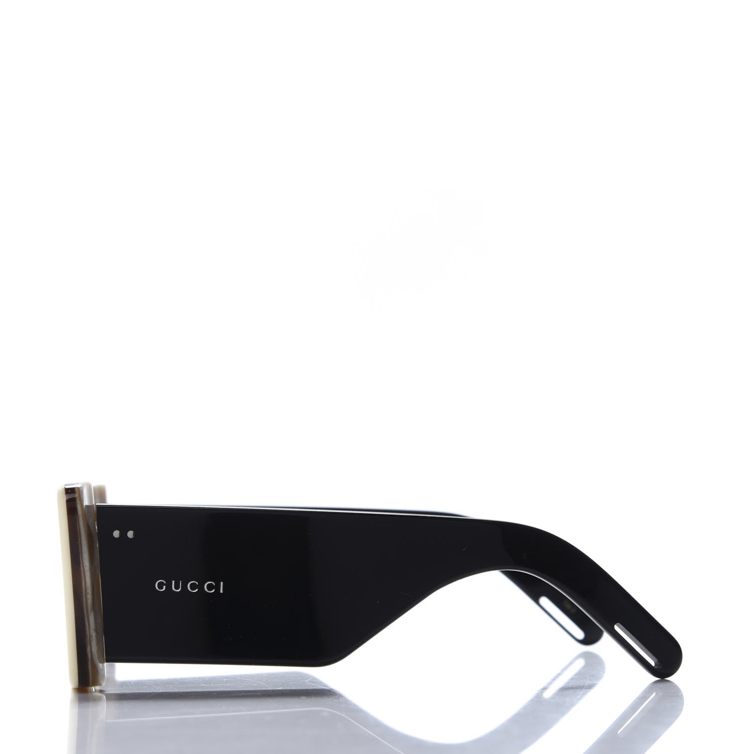 Gucci Acetate Rectangular Flap GG0543S Sunglasses White Black 3 of 9