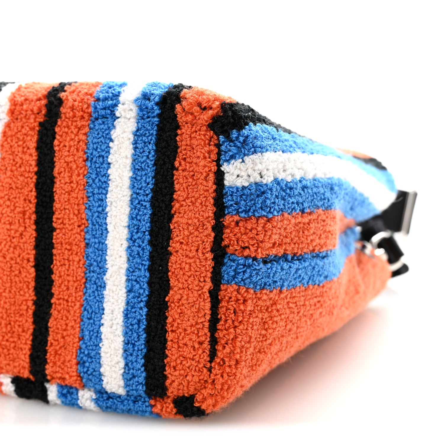 Prada Terry Cloth Small Stripe Tote Arancio 1827661 – FASHIONPHILE