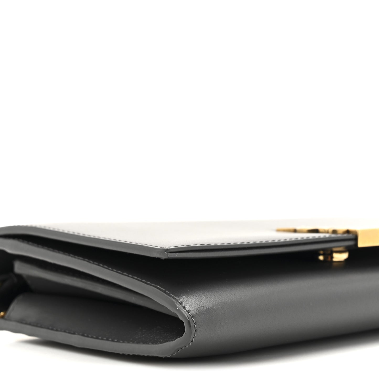 Glossy Calfskin Monogram Chain Wallet Storm