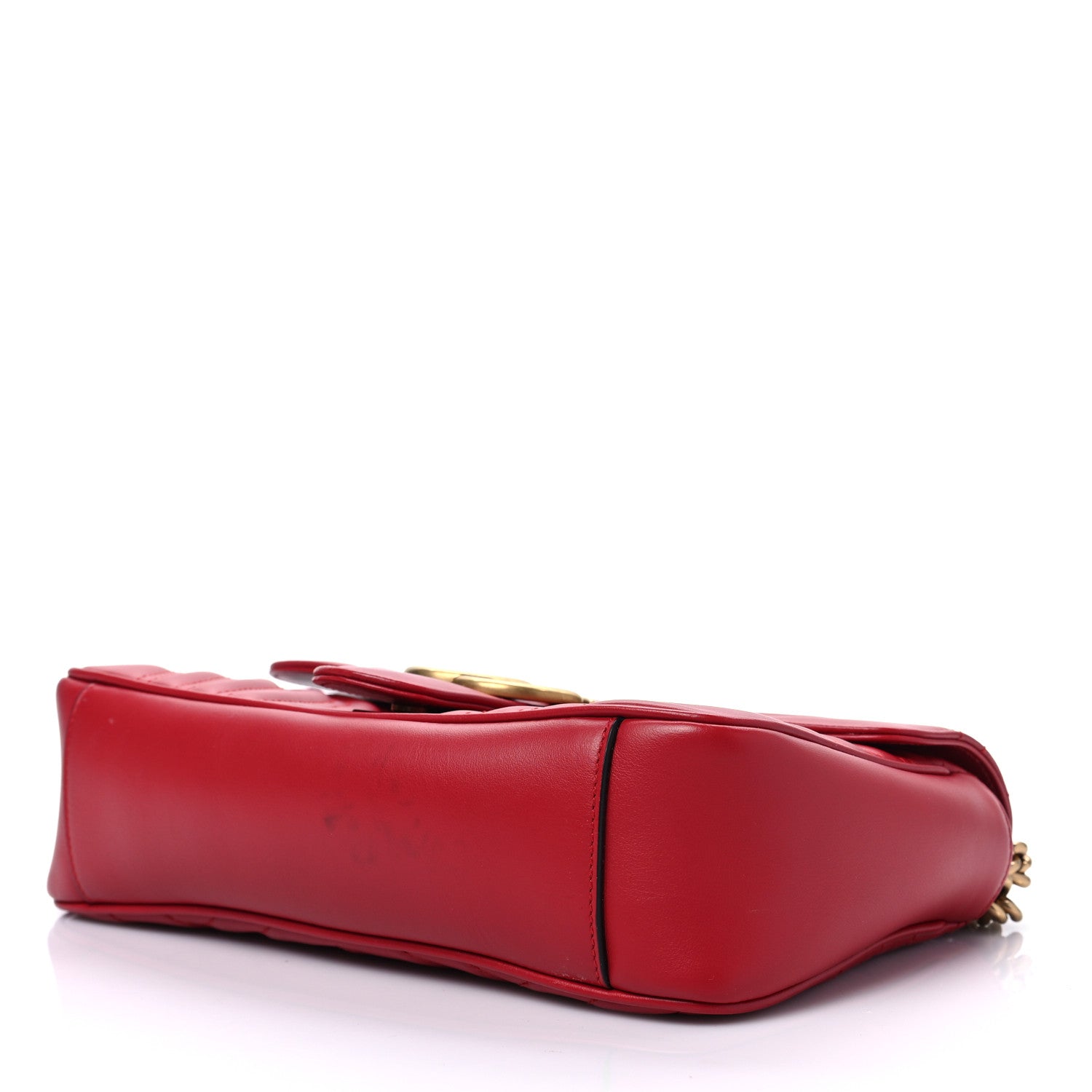 Gucci Calfskin Matelasse Small GG Marmont Shoulder Bag Hibiscus Red 8 of 8