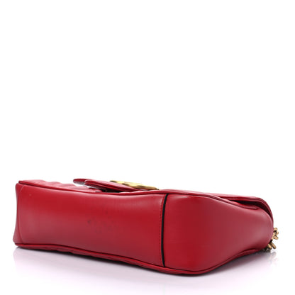Gucci Calfskin Matelasse Small GG Marmont Shoulder Bag Hibiscus Red 8 of 8