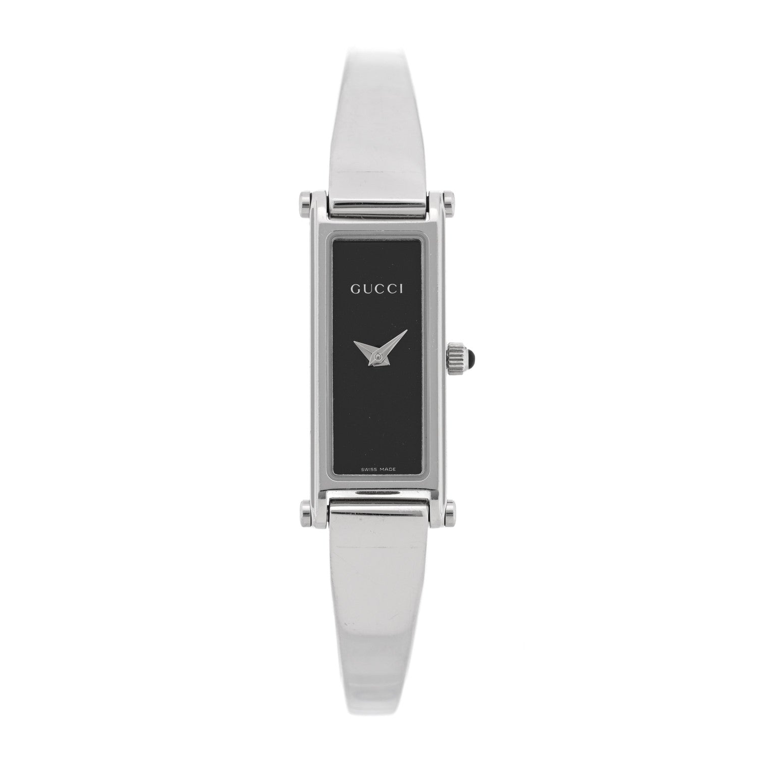 Gucci Stainless Steel 12mm 1500L Horsebit Quartz Watch Black 1 of 4