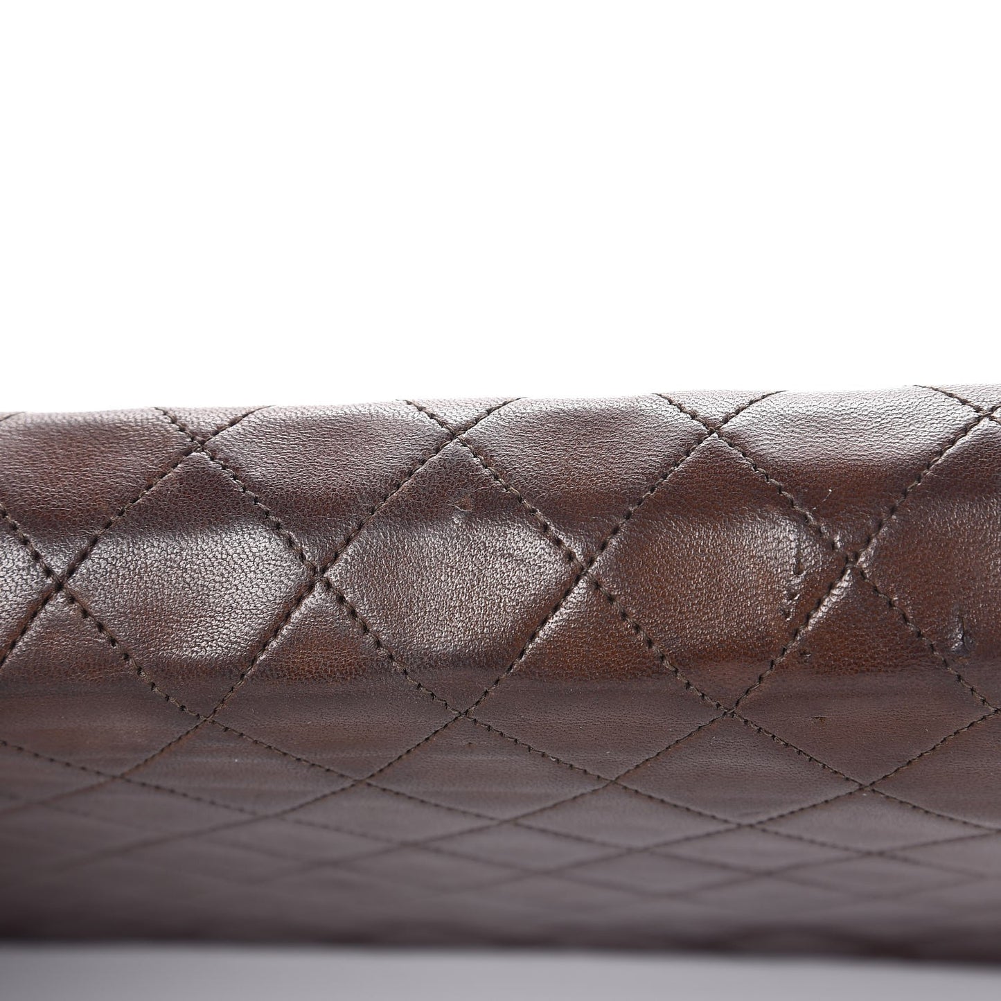 Lambskin Quilted Jumbo Single Flap Brown
