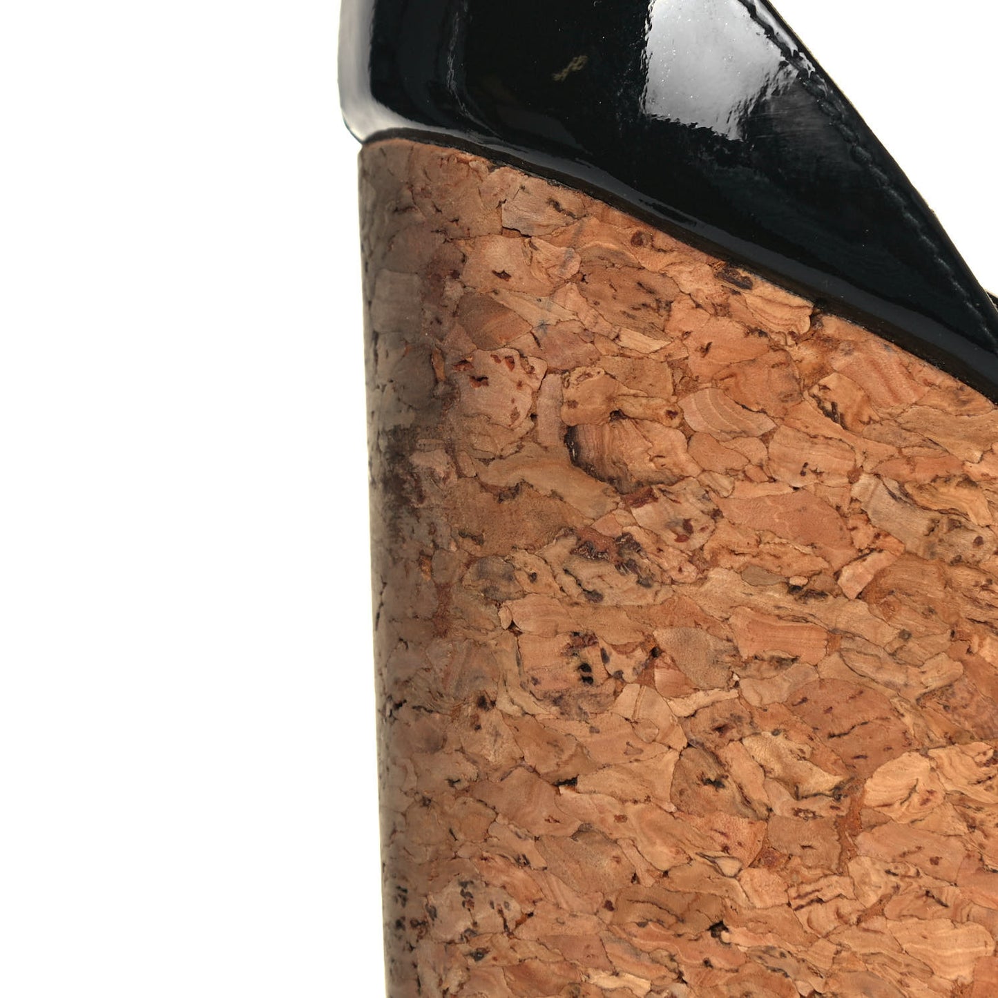 Patent Cork Portia 120 Wedge Sandals 39 Black