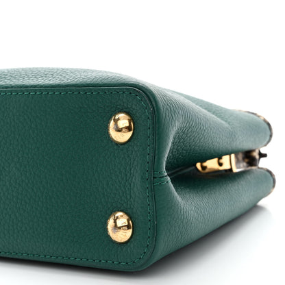 Louis Vuitton Taurillon Snakeskin Capucines BB Emerald 9 of 10